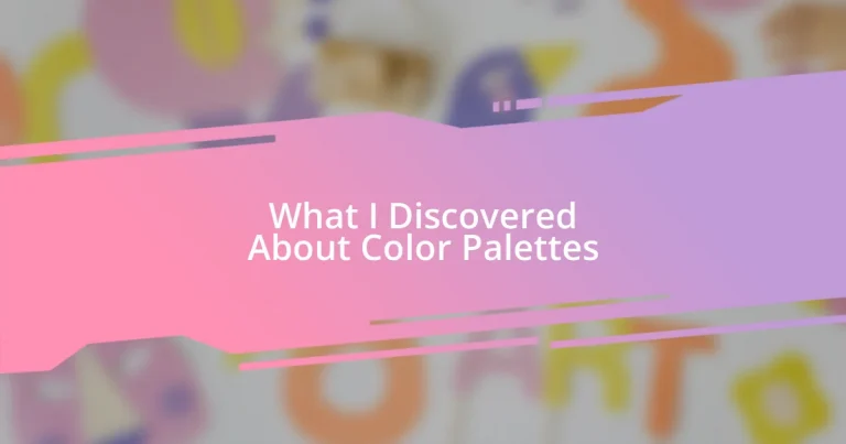 What I Discovered About Color Palettes